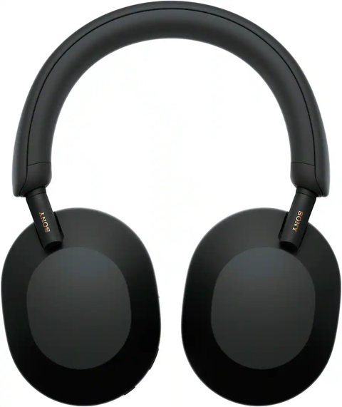 Black Sony WH-1000XM5 wireless noise cancelling headphones