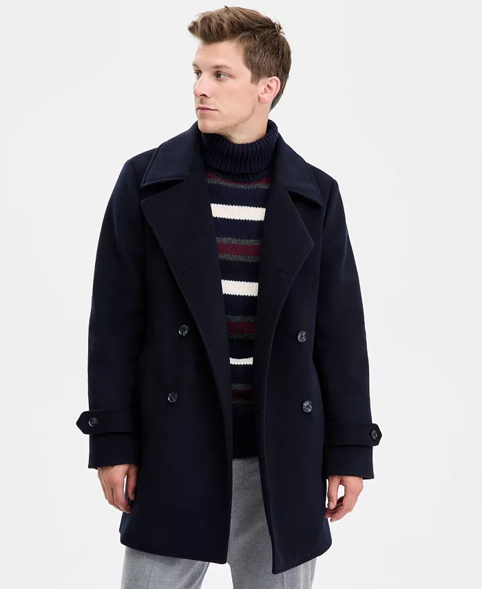 Tommy Hilfiger men’s navy modern fit peacoat