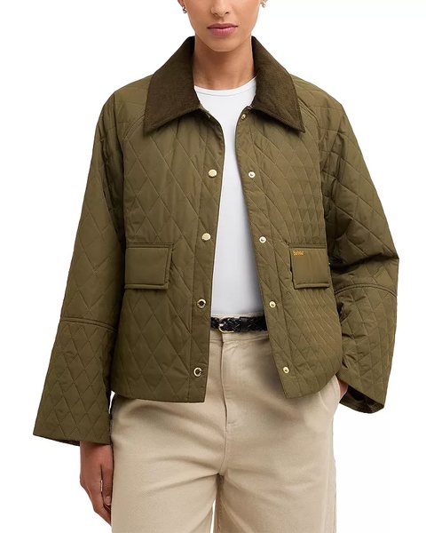 Olive Barbour Kirby quilted jacket
