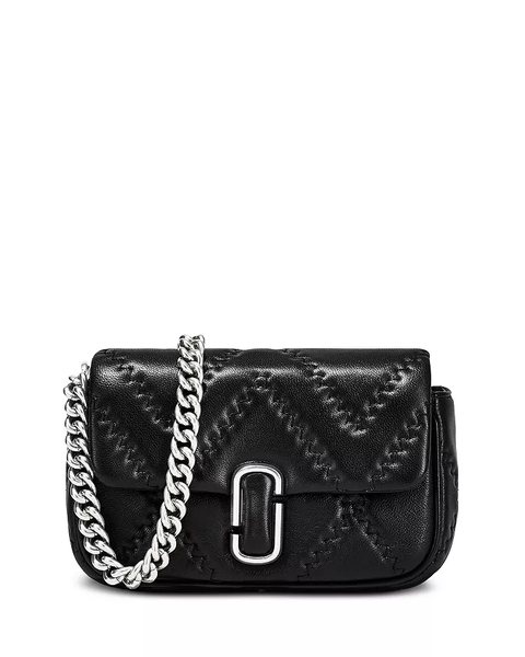 Black Marc Jacobs mini quilted leather shoulder bag