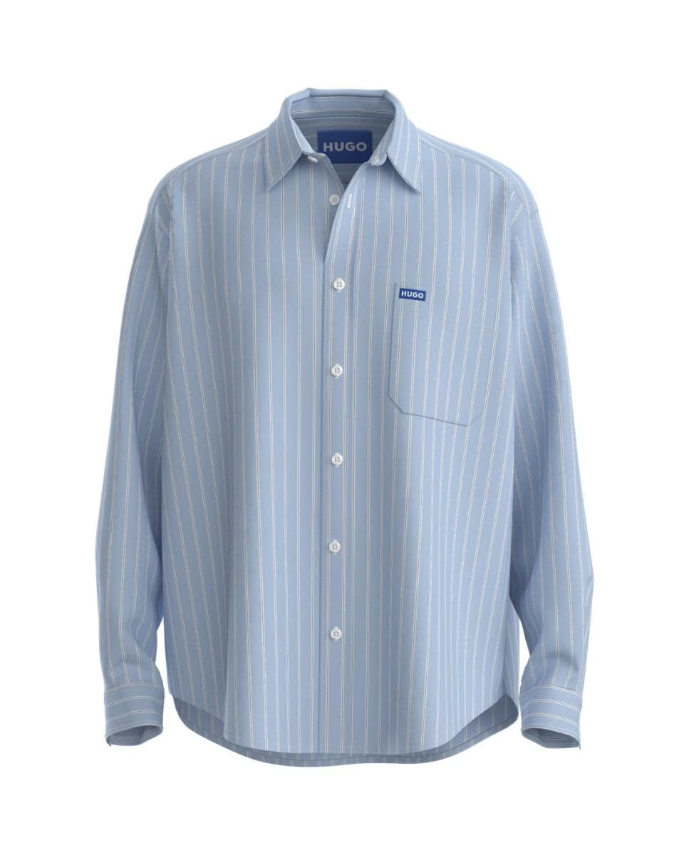 Blue striped HUGO long-sleeved shirt