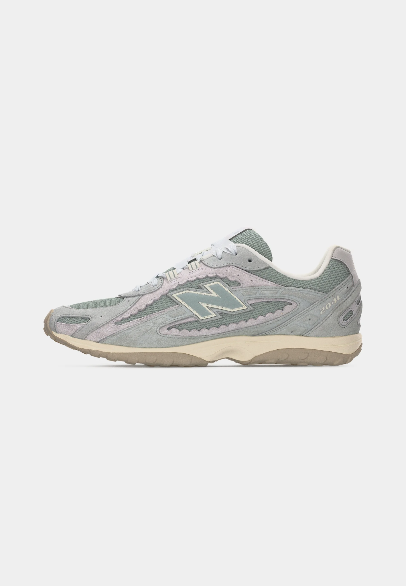 New Balance U204L grey and sea salt trainer