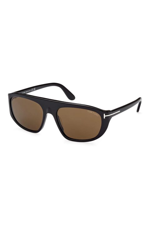 Black TOM FORD pilot sunglasses with brown lenses