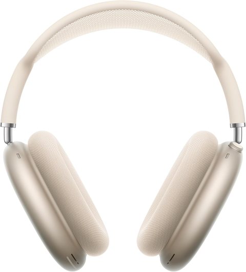 Light colored Apple AirPods Max 2 over-ear headphones