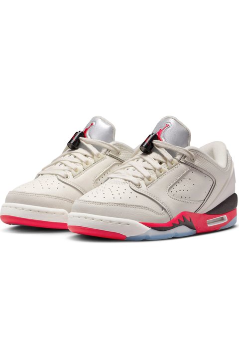 White Jordan SIXTY PLUS LOW LK kids sneakers with red accents