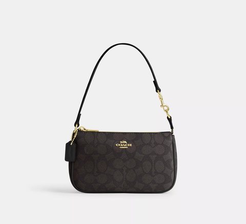 Brown Coach Nolita 19 shoulder bag in Signature Canvas